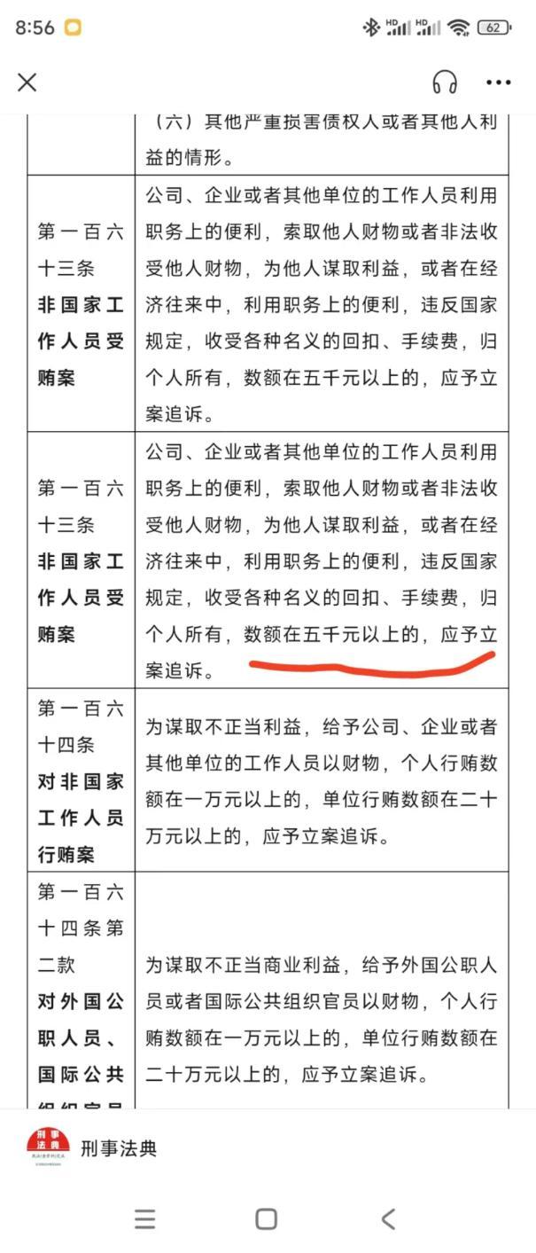 非国家工作人员受贿罪，起刑点是三万还是六万？ - 知乎