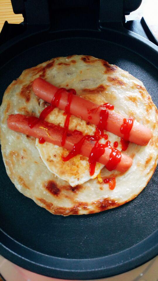 火腿鸡蛋煎饼色香味俱全oo