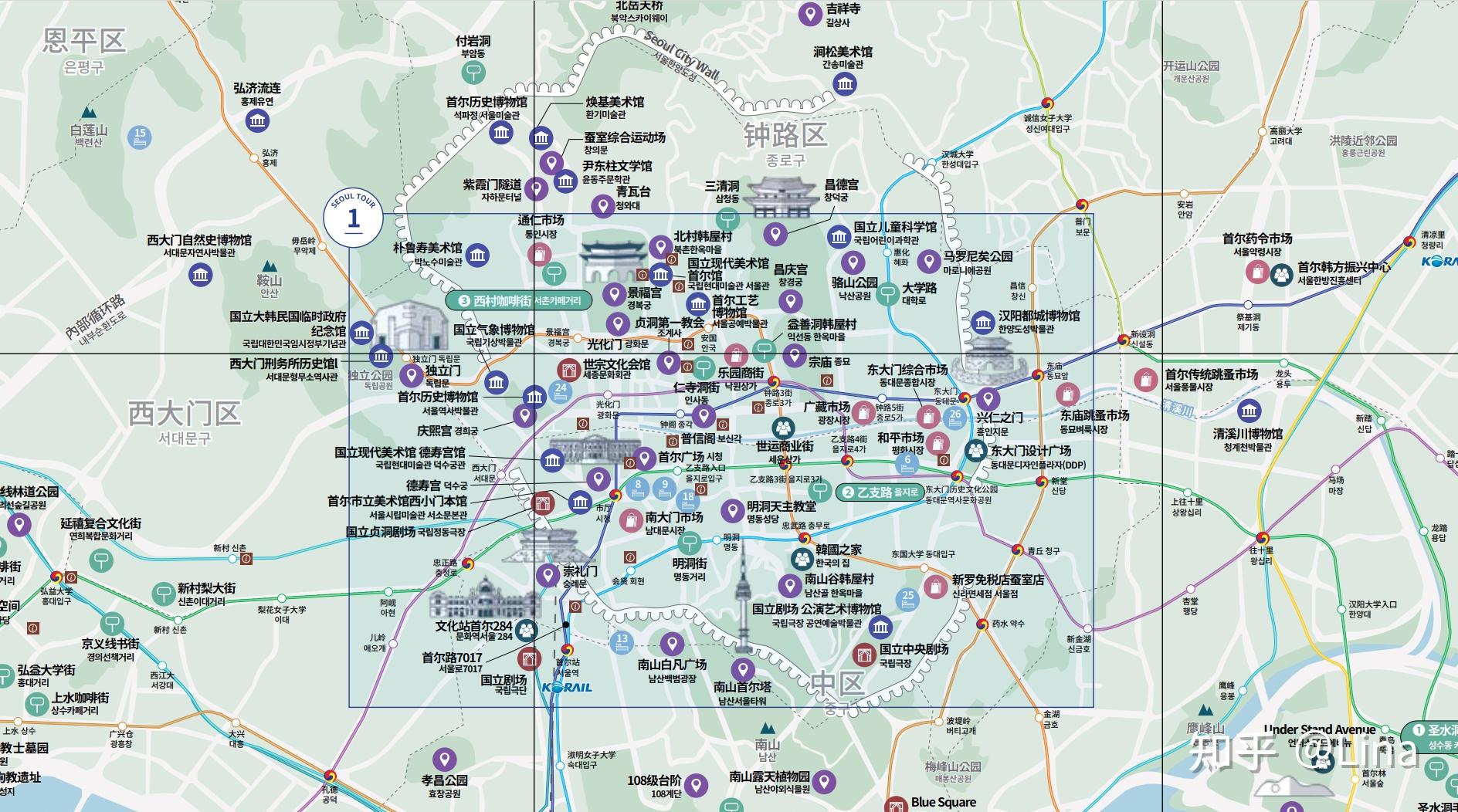 首尔行政地图图片