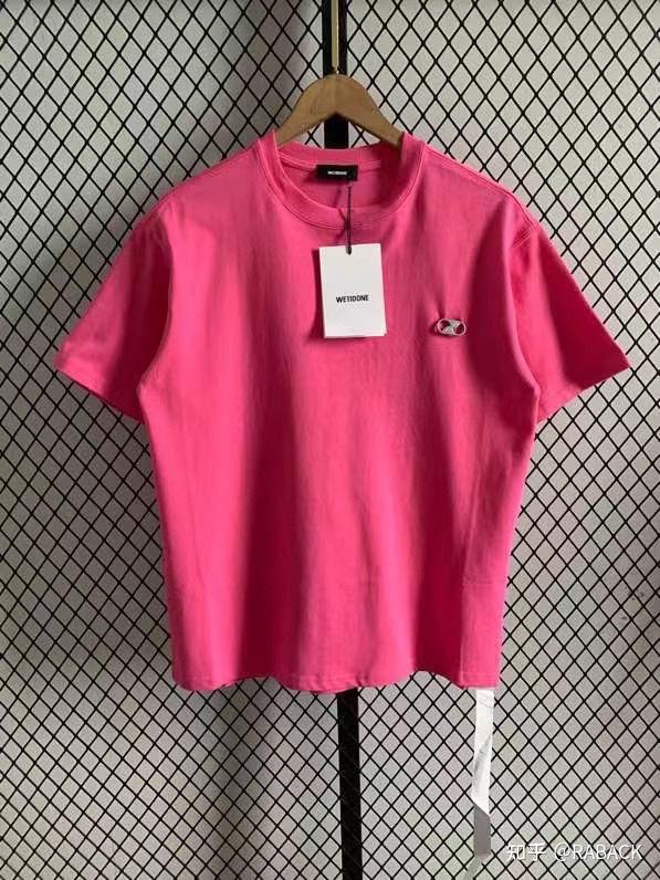 we11done立体浮雕弹幕压花字母短袖.  黑色 白色 玫红色 蓝色 xs sm