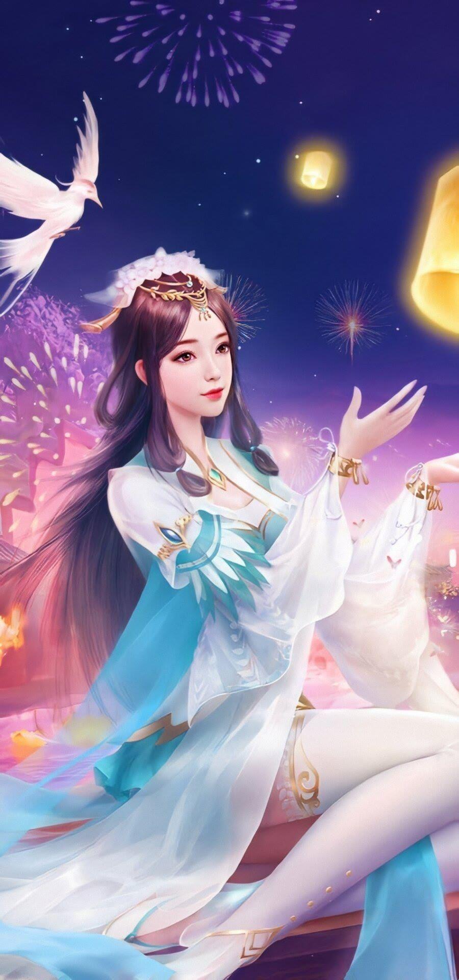 可以分享一下国漫女神游戏cg美女的高清壁纸吗