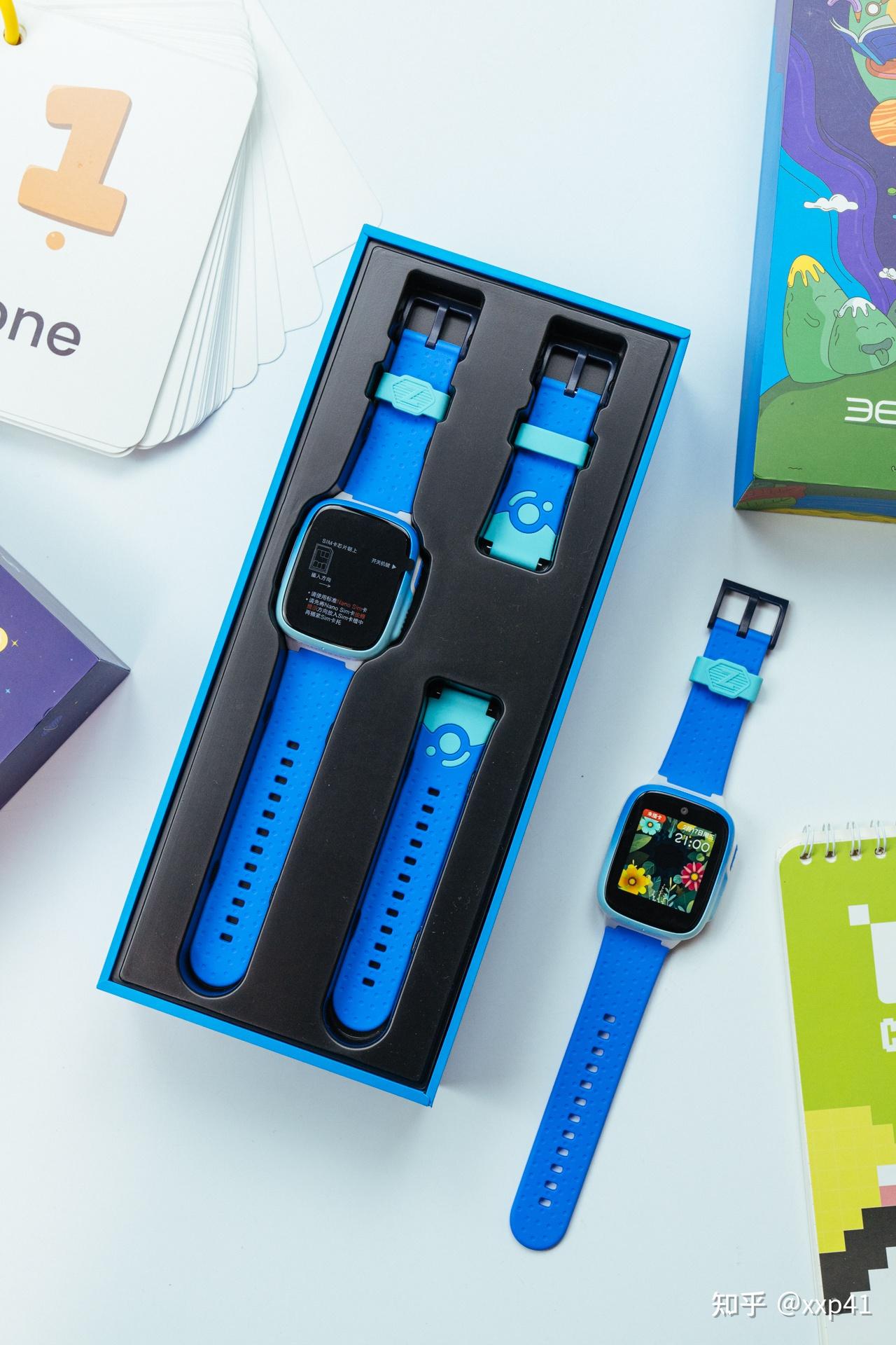 360儿童手表m2的礼盒装设计非常具有特色,和常见的儿童手表包装不太一