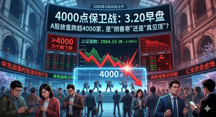 4000点保卫战:3.20早盘 A股放量跌超4000家,是“倒春寒”还是“真见顶”? - 知乎