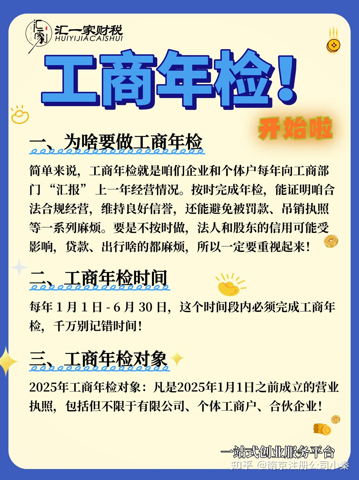 2025年南京工商年报申报开始啦!公司年检!个体户工商年检! - 知乎