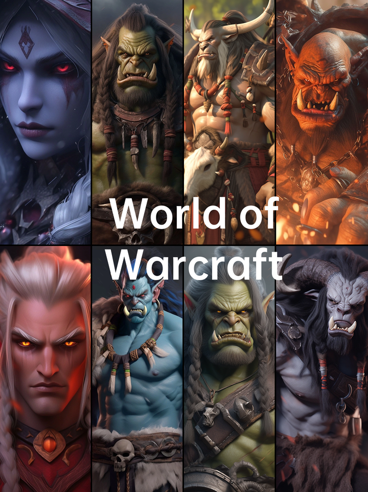 魔兽国服回归我用comfyui做了一套魔兽世界的角色含完整教程