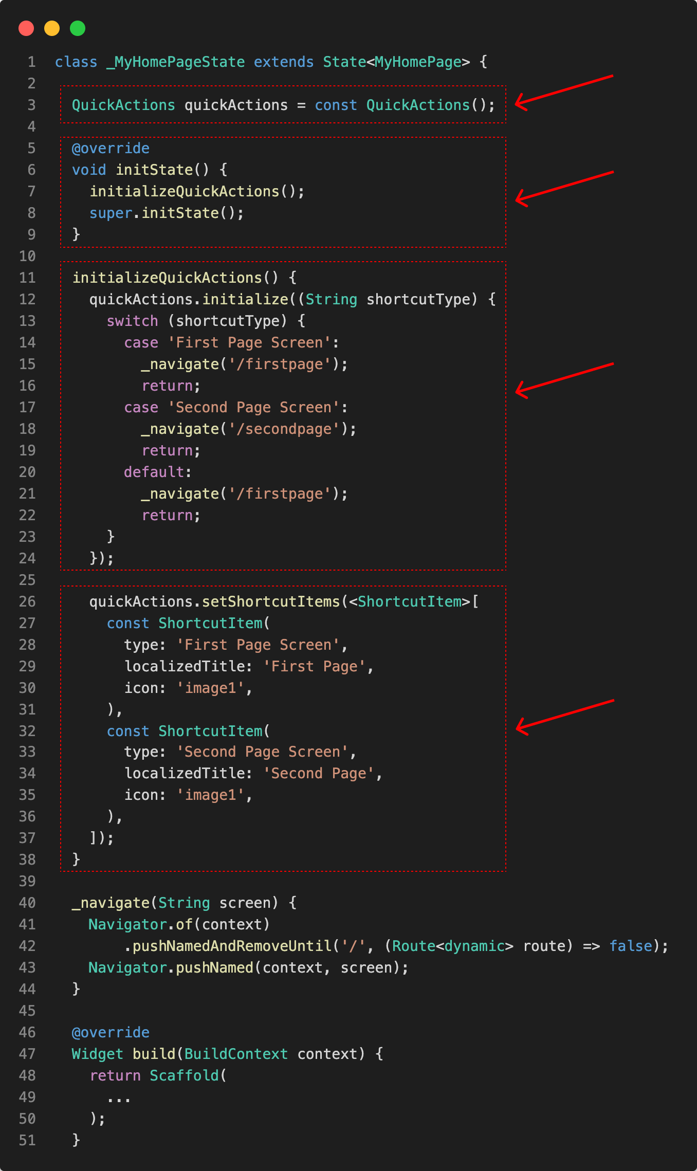 Flutter 应用程序中的 Quick Actions - 知乎