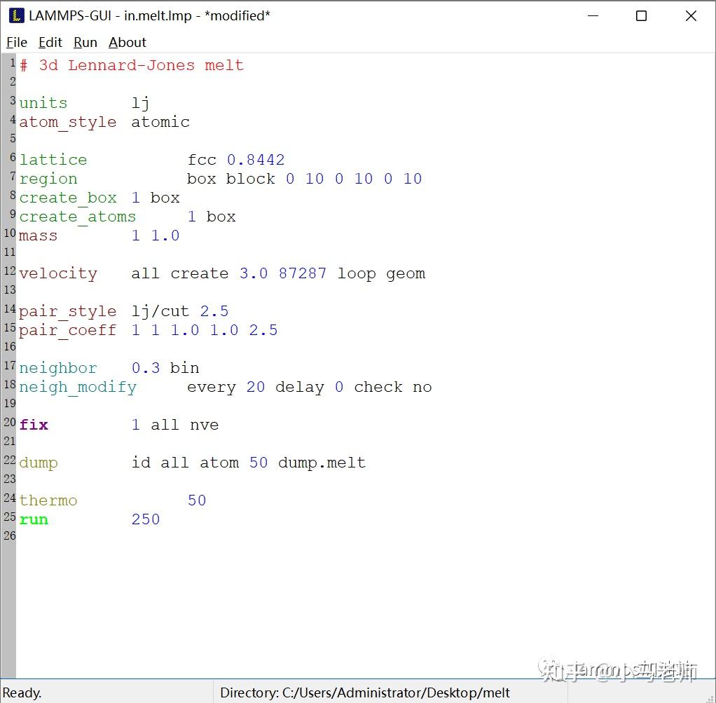 Lammps Output Input Script Example LAMMPS推出GUI界面,模拟从未如此简单 - 知乎