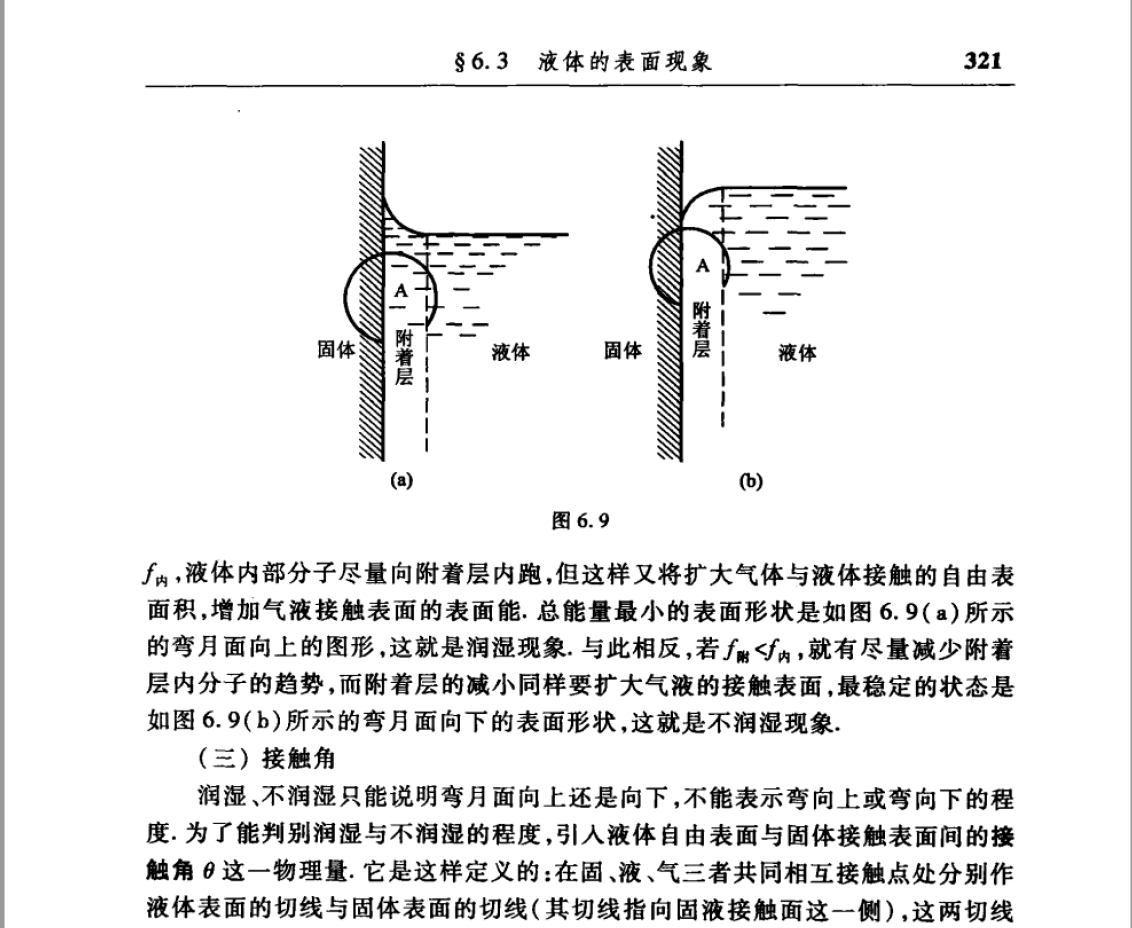 毛细现象中的浸润用压强如何解释