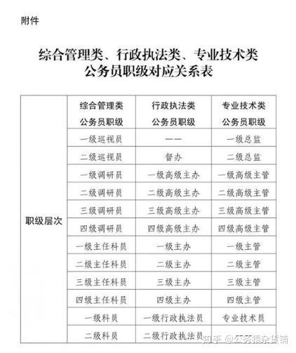 职务职级并行,综合管理,行政执法和专业技术类公务员如何职级套改?