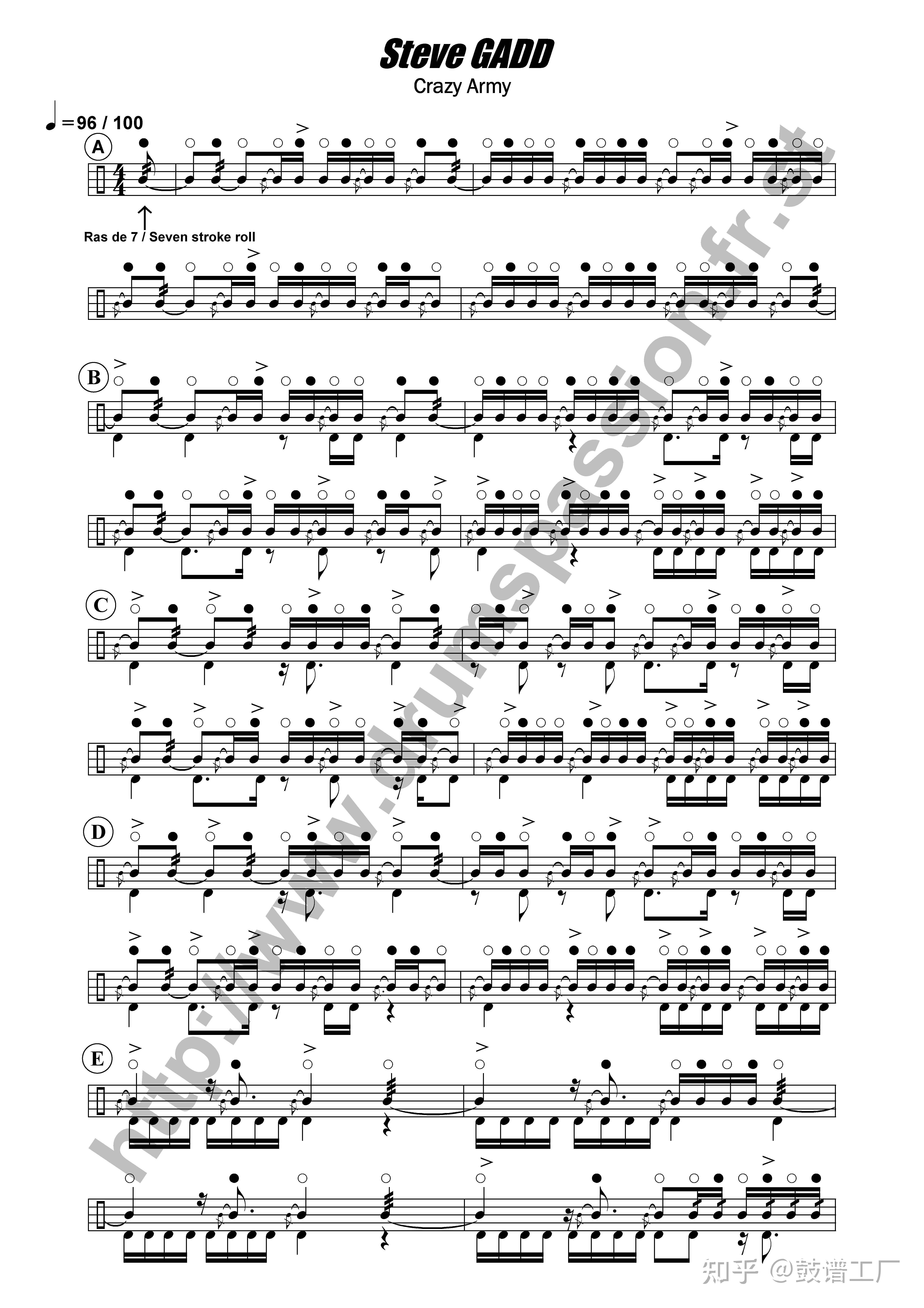 高级小军鼓独奏曲stevegaddcrazyarmy