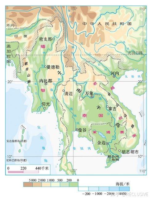 东南亚地形河流图片
