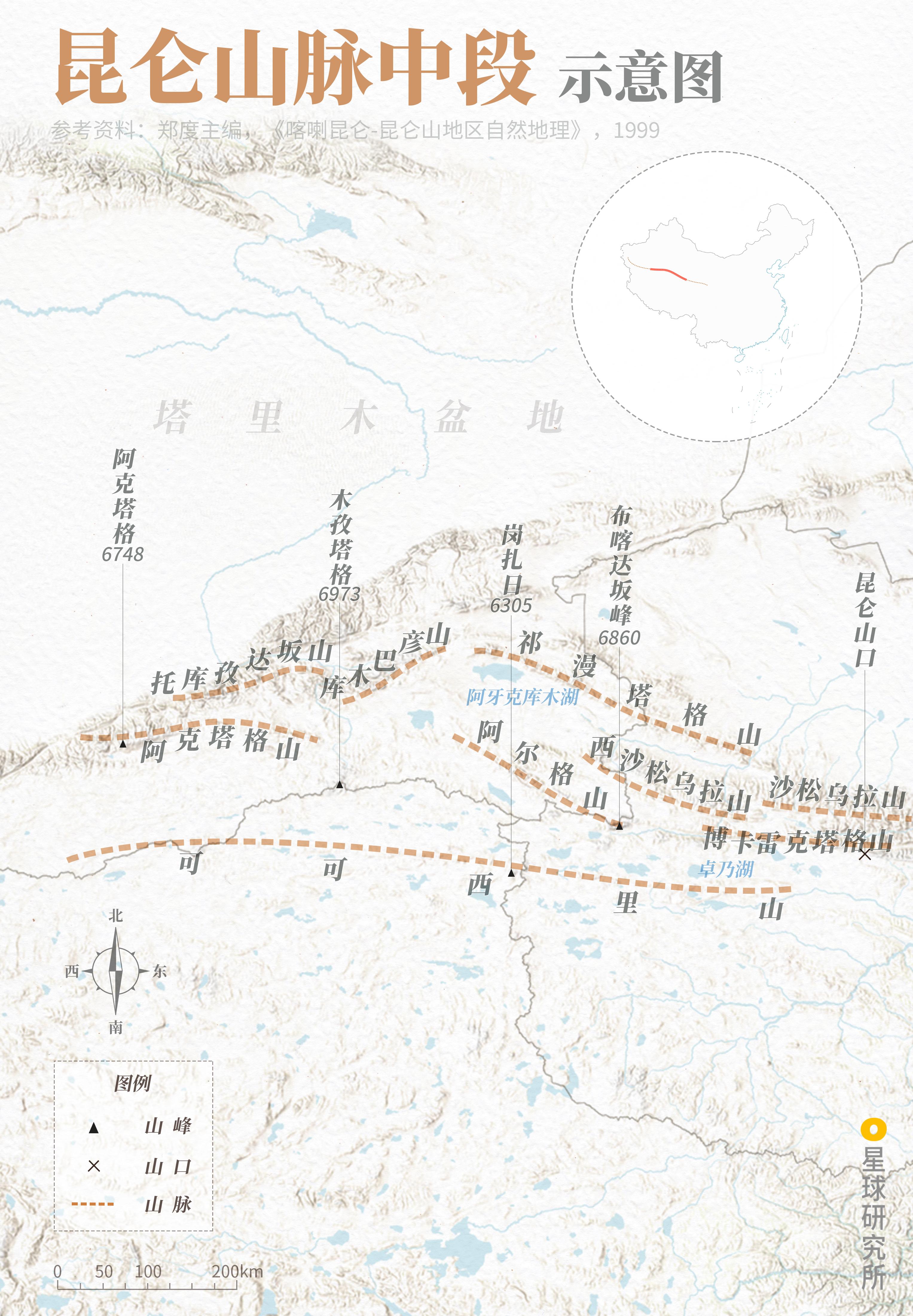 昆仑山地理位置图片