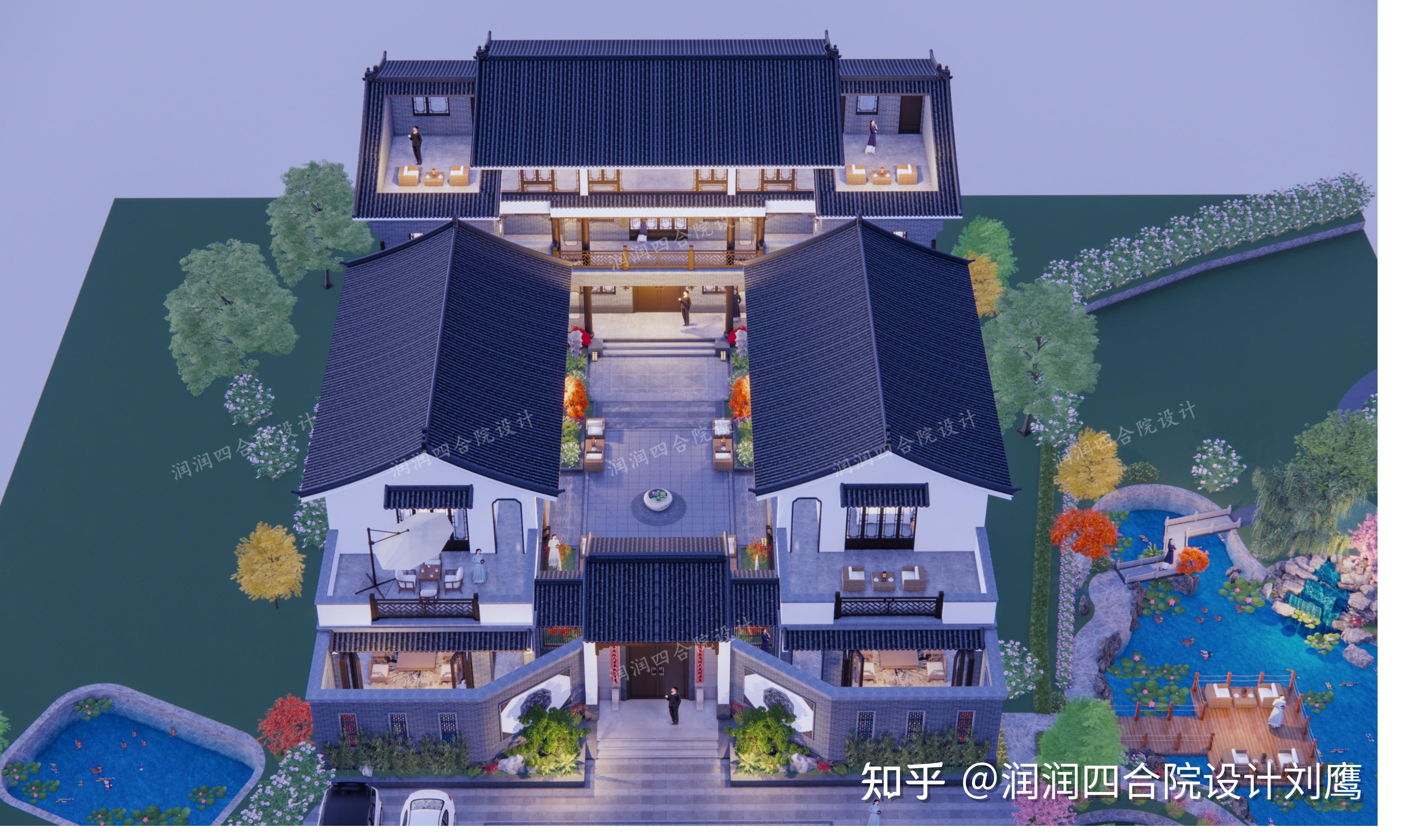 润润四合院设计刘鹰：四合院改造、扩建，新旧建筑设计整体考虑，三层青砖四合院 - 知乎