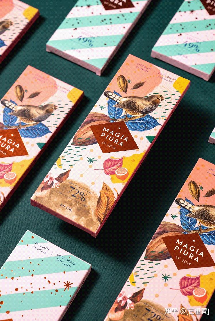 海空设计彩绘巧克力外包装设计