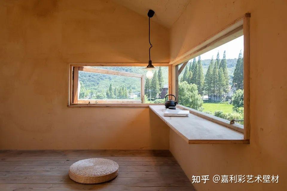 稻草漆硅藻泥的茶室守望塔