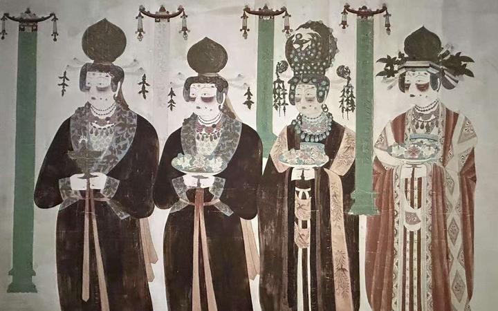 敦煌莫高窟61窟-五代-东壁女供养人 - 知乎