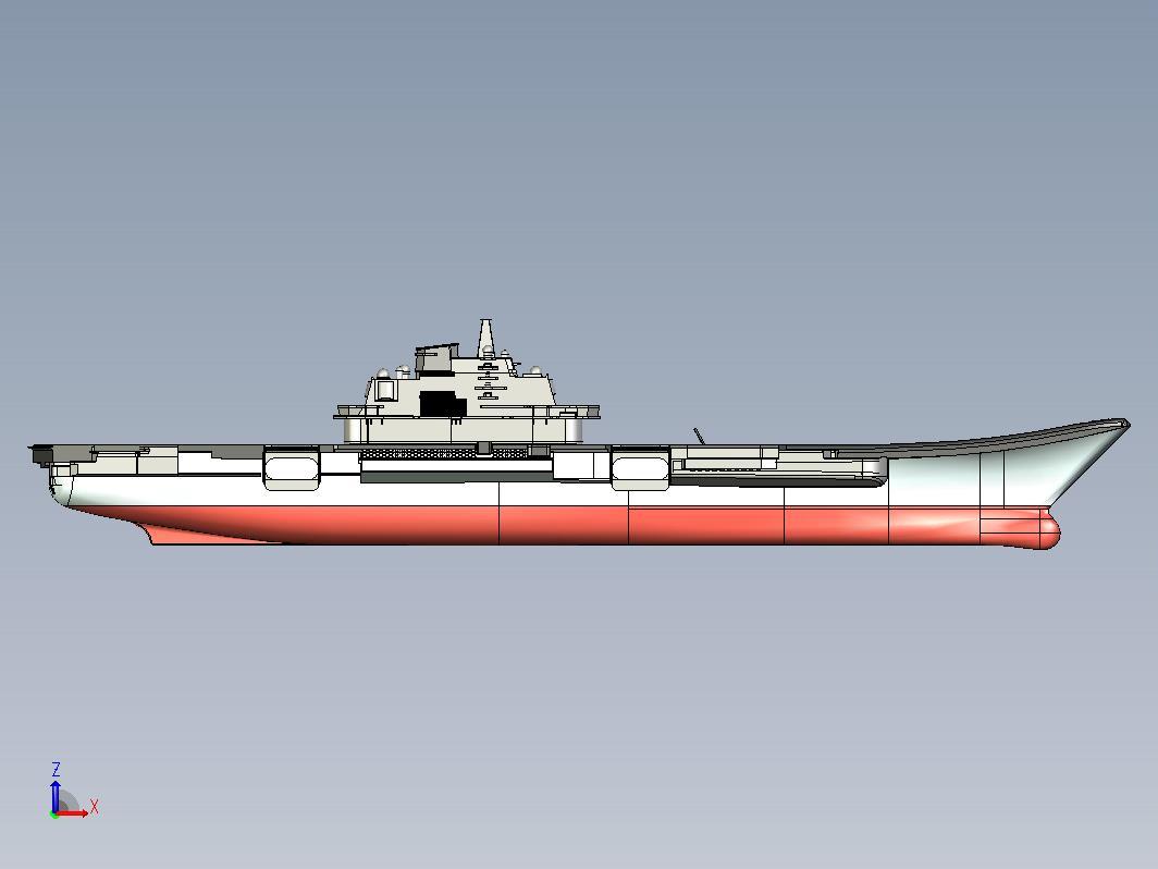 遼寧號航空母艦3d模型圖紙