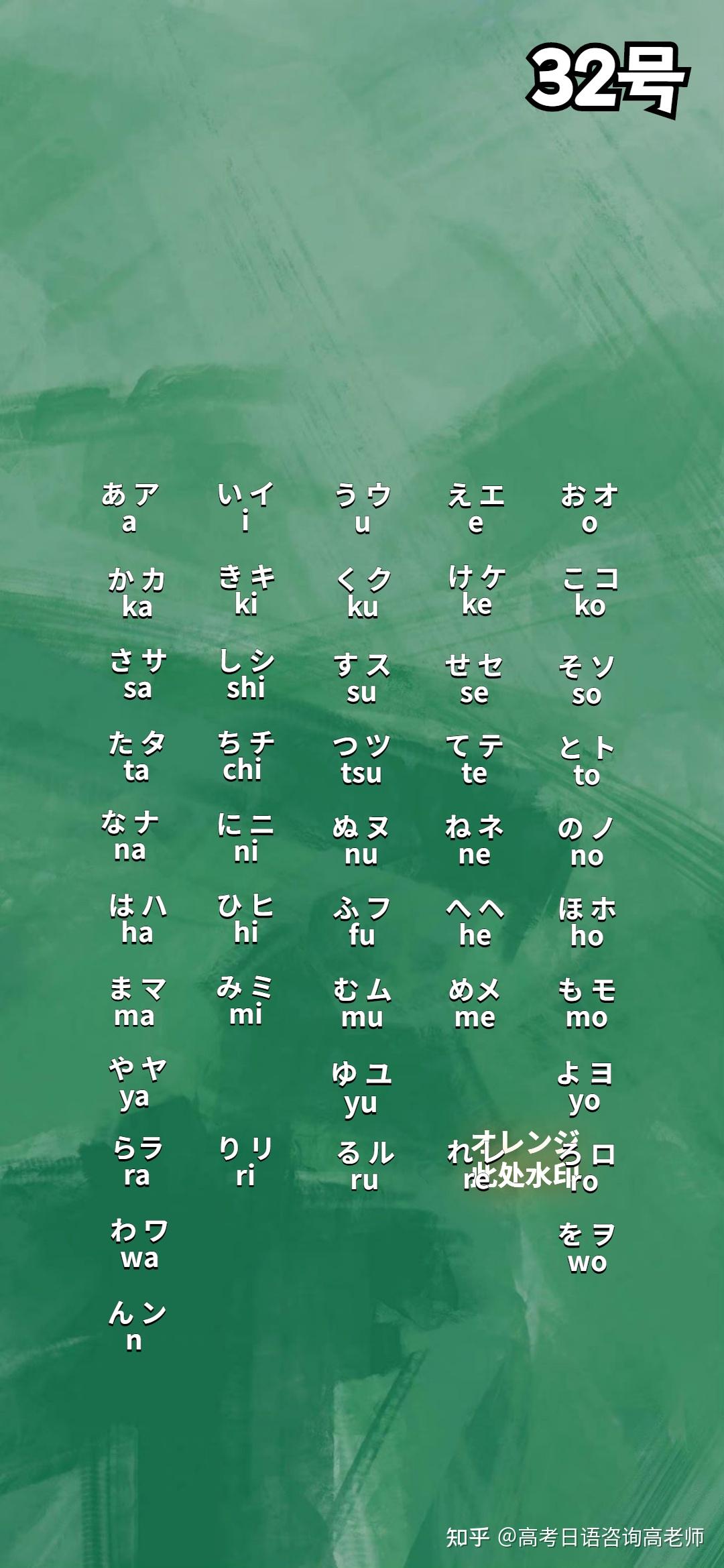 有五十音图的壁纸吗