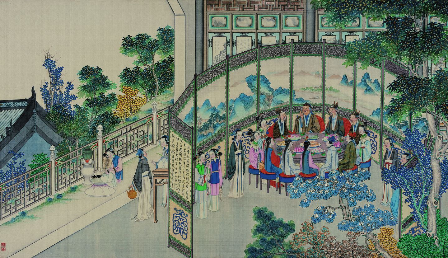 红楼梦大观园嘉荫堂凸碧山庄凹晶溪馆建筑布局总览