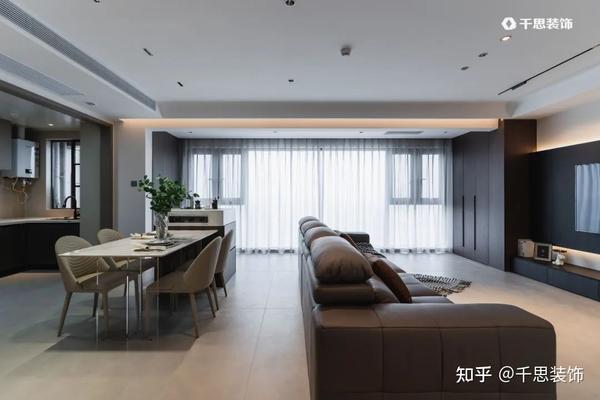 装修案例 | 167㎡意式极简大平层,利落线条诠释空间大气之美! - 知乎