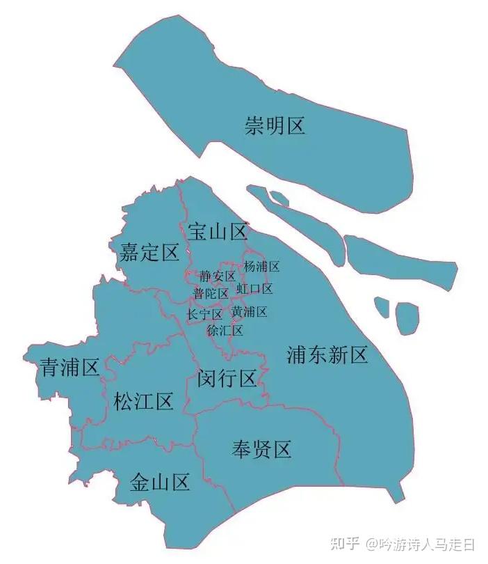 上海各区划分图图片