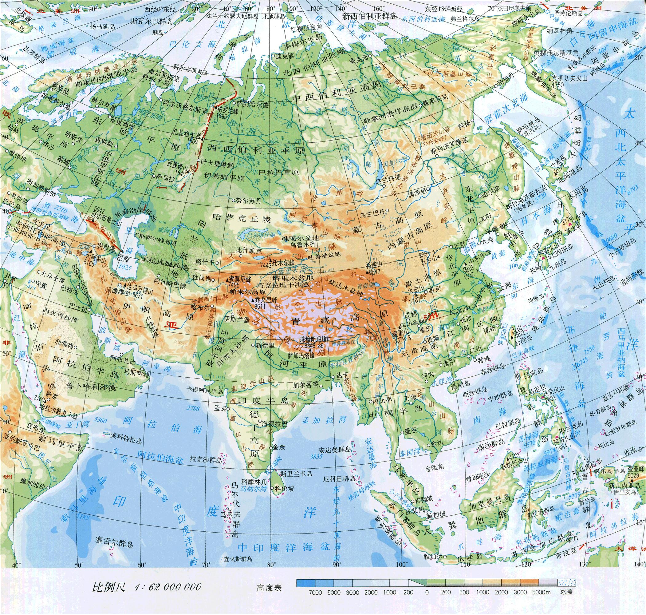 图文解读世界各大洲高清地形图（可收藏） 知乎 