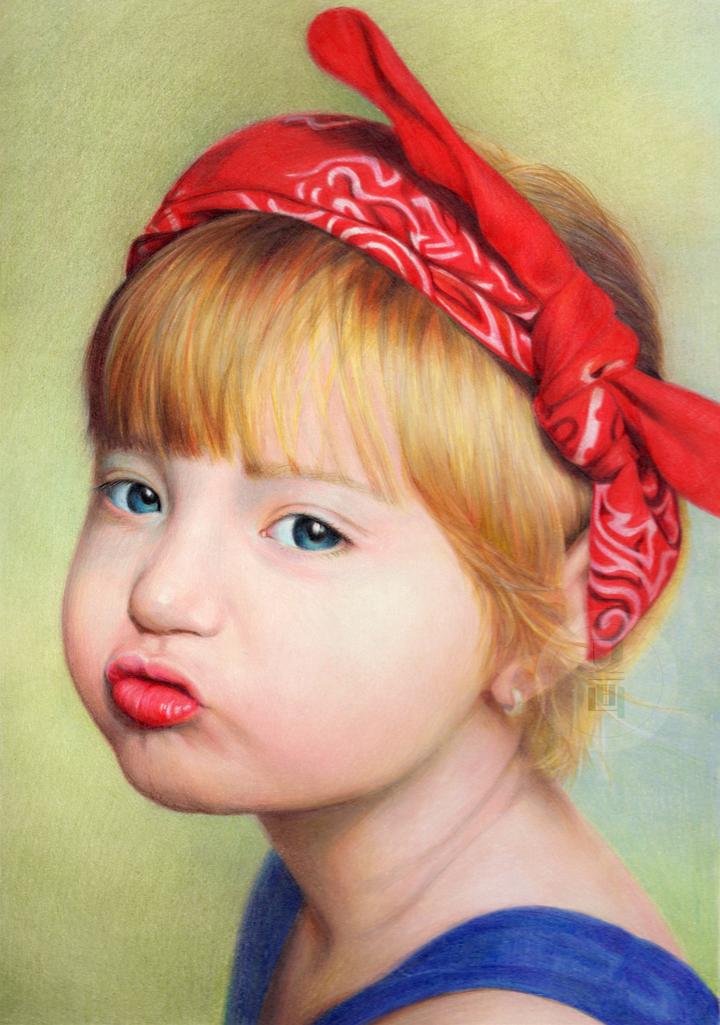 教你画超写实的彩铅人物画