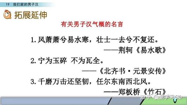 部编版四年级下册第19课《我们家的男子汉》图文讲解