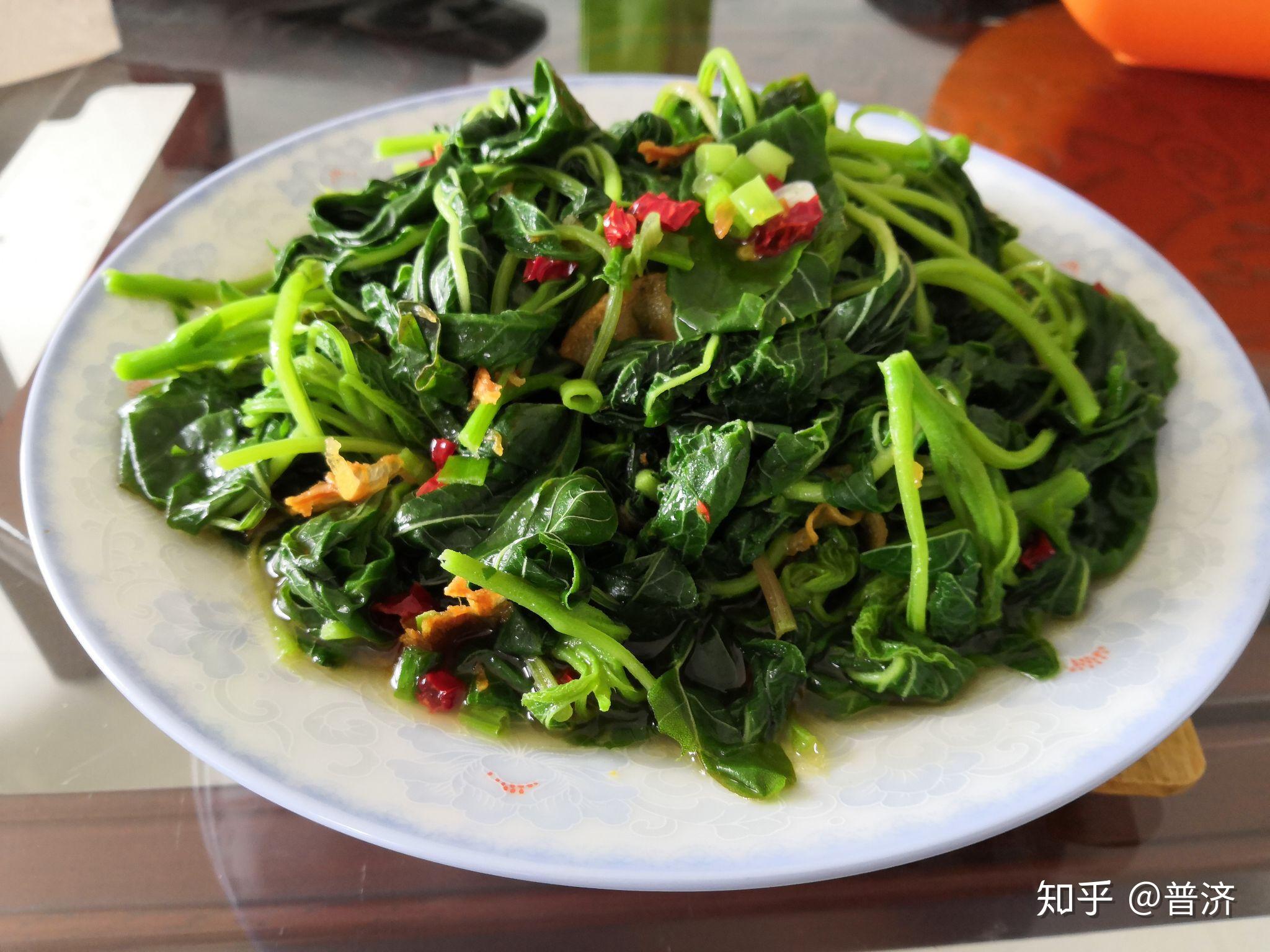 凉拌苋菜落在民间的天上美食