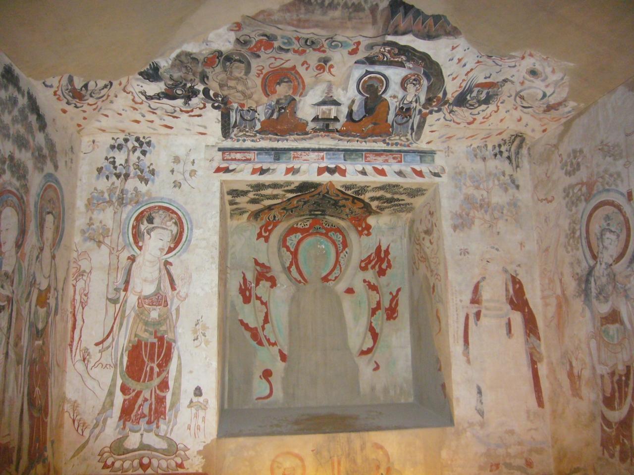 神游千年，大美敦煌】隋-276窟：疏体画（文殊与维摩诘、两铺说法