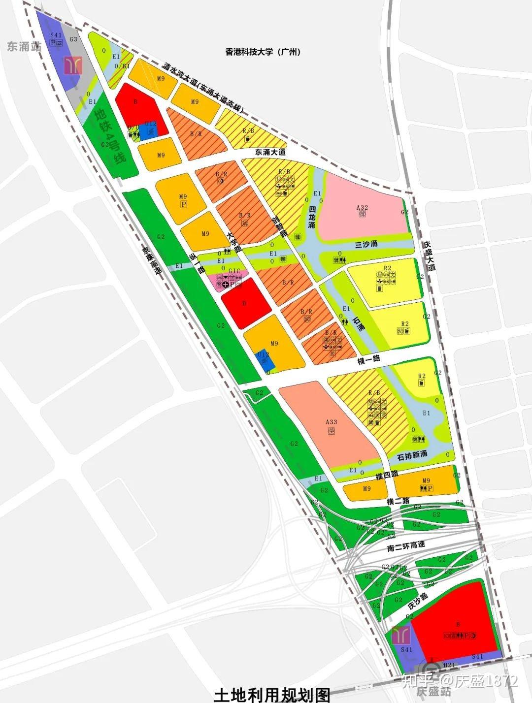 該片區位於廣州市南沙區東涌鎮東北部慶盛樞紐區塊,東至慶盛大道,西臨