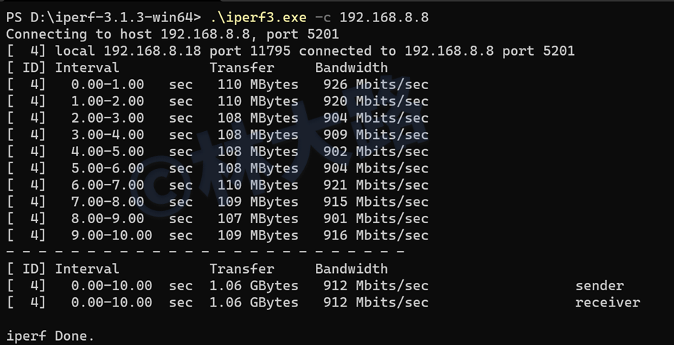 iperf3测速服务器搭建和使用指南