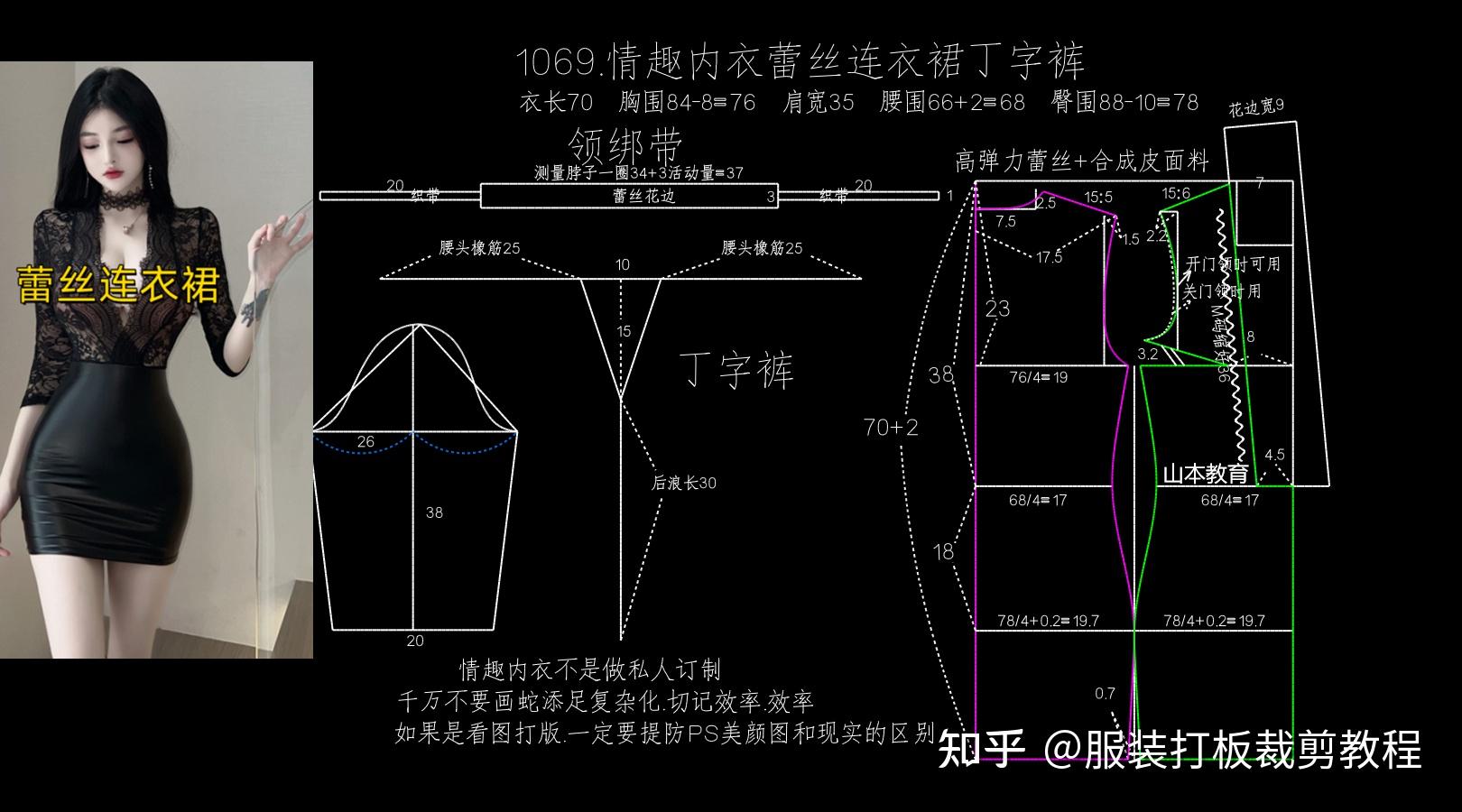 服装纸样制服内衣蕾丝连衣裙打版 - 知乎