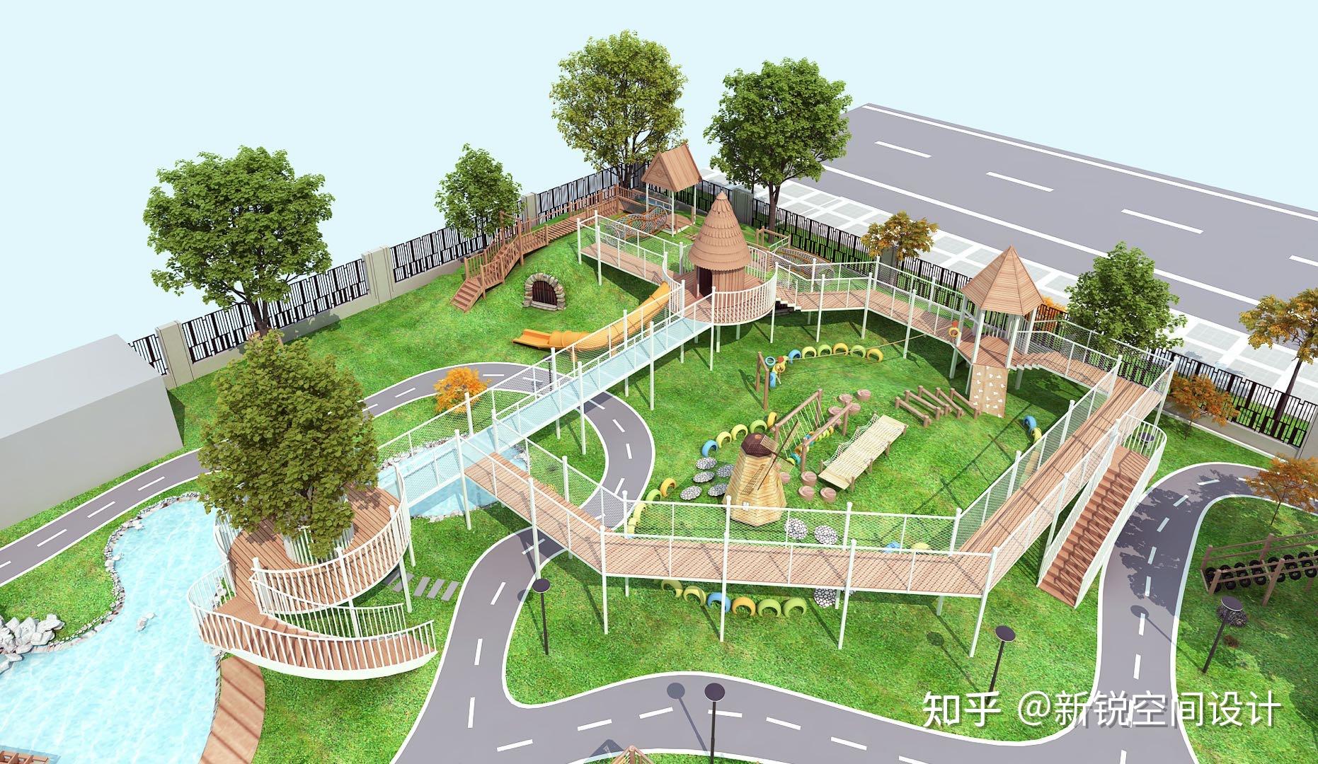 幼儿园户外设计有限的户外空间如何实现多重功能63