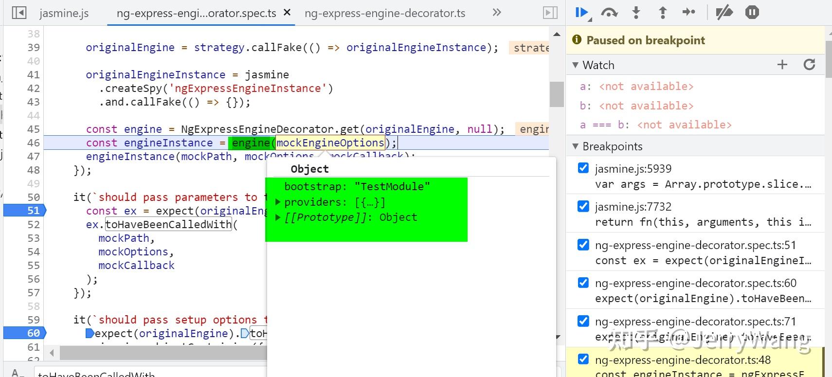 jasmine.objectContaining 的单步调试 知乎