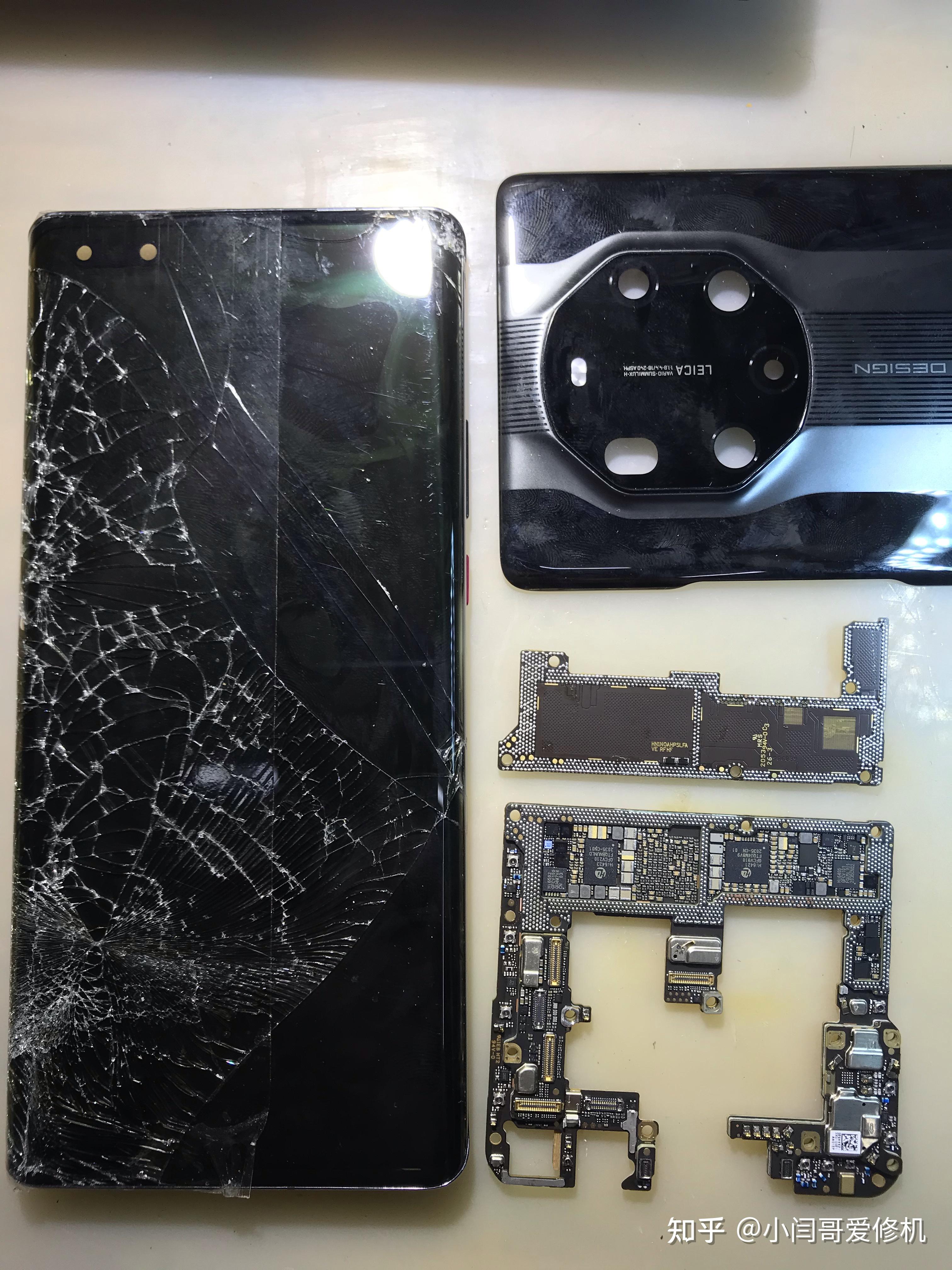 mate40 pro rs 摔坏,屏幕粉碎,手机有明显弯曲变形手机芯片级维修服务