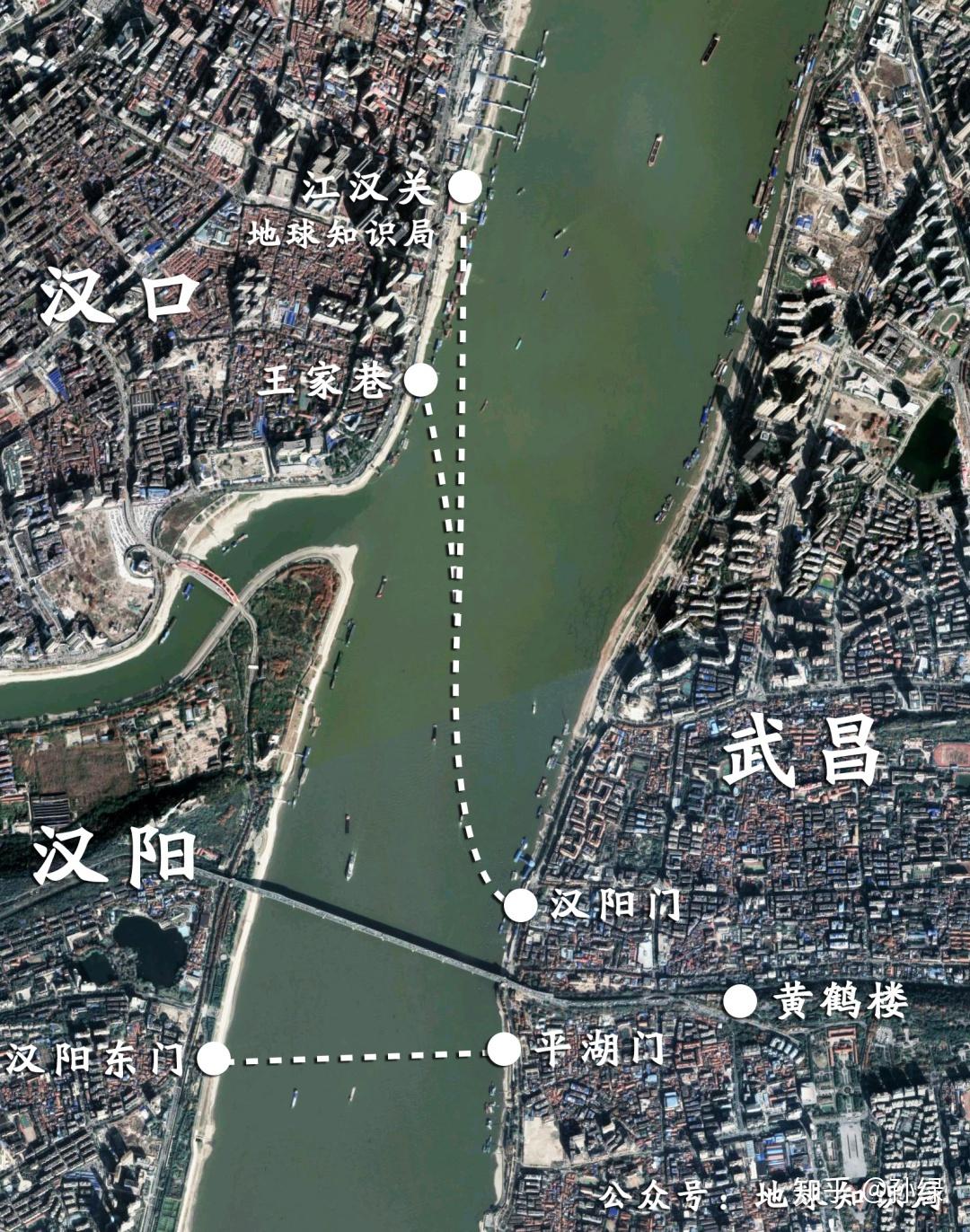 汉江与长江交汇处地图图片