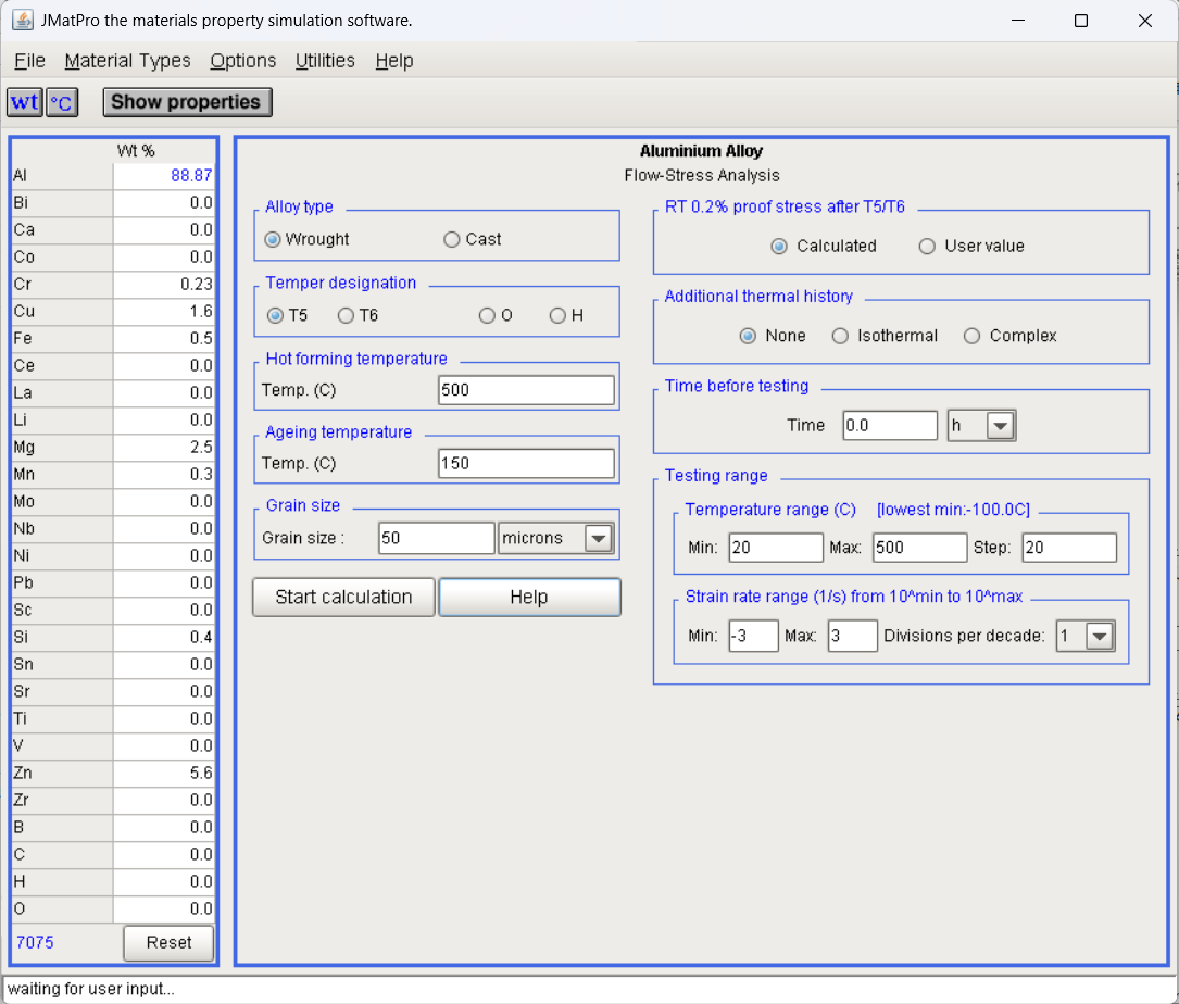 Jmatpro Interface JMatPro变形铝合金成分设计 / 热处理优化 / 性能预测 - 知乎