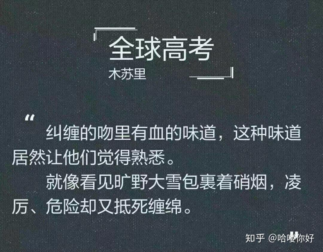 小說全球高考裡面有什麼經典的語錄嗎