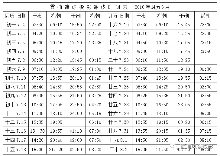 解析潮汐對霞浦灘塗攝影的影響霞浦最新攝影潮汐時間表