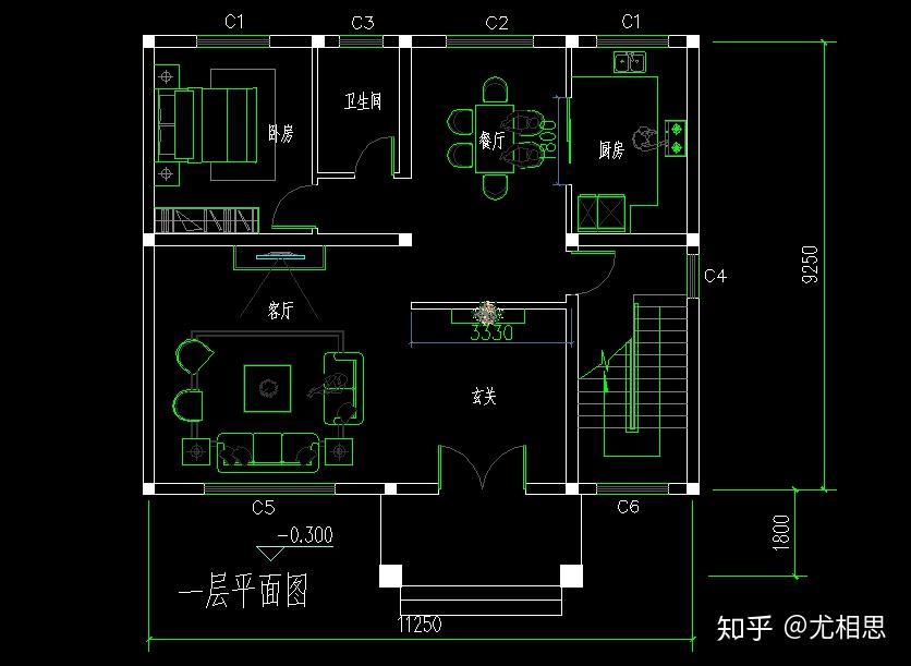 11x9米帶神位露臺自建房經濟適用專為新農村設計