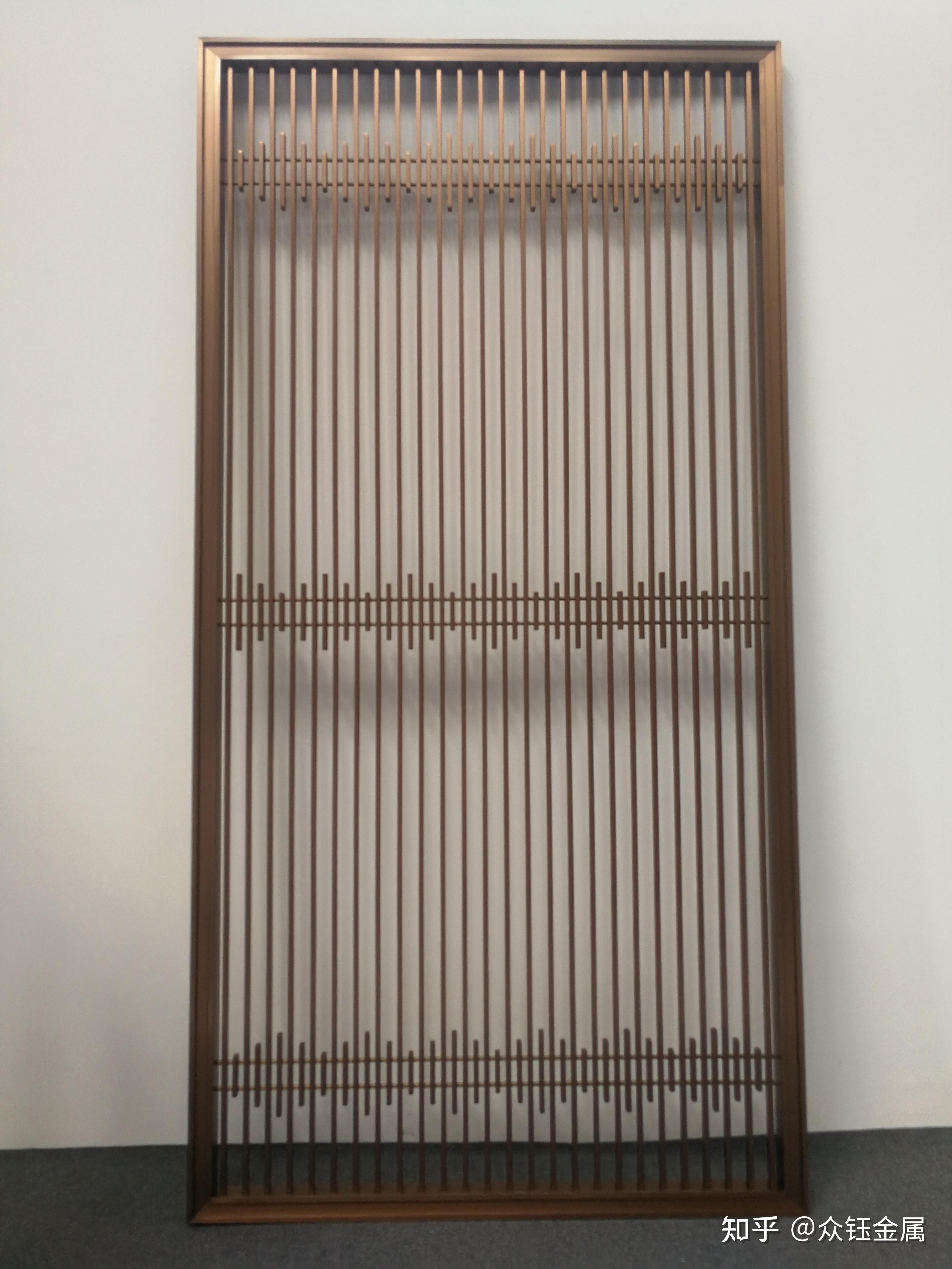 不锈钢拉丝玫瑰金屏风定制广东佛山厂家制作