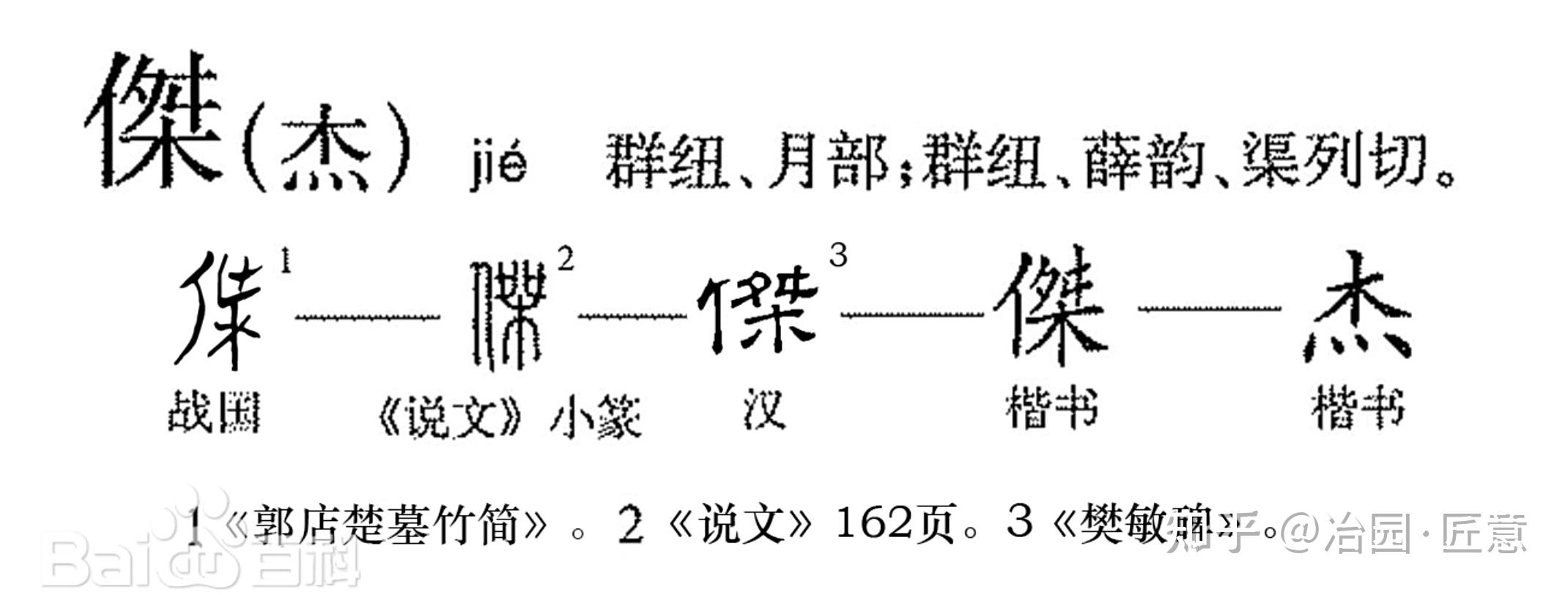 “傑” 与 “杰” 应用演变过程 - 知乎