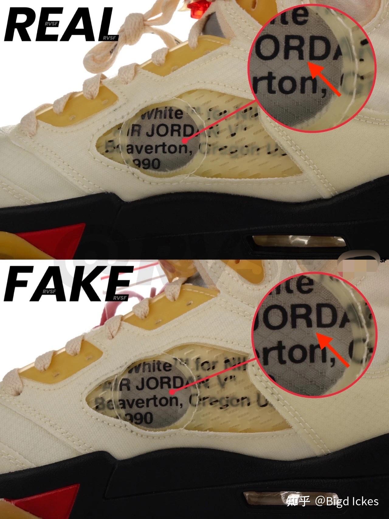 材质硬伤airjordan5xoffwhiteowaj5真假测评对比
