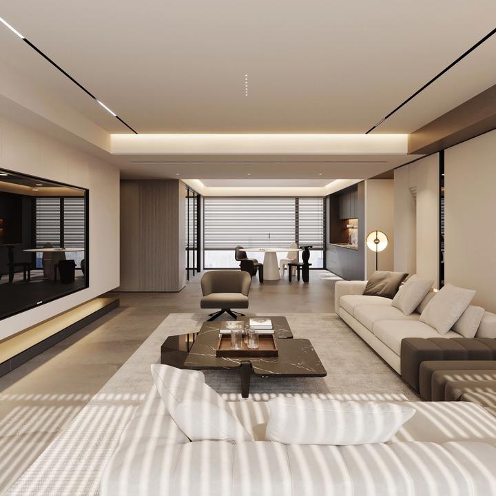 成都装修设计｜160m²现代轻奢大平层设计效果图 - 知乎