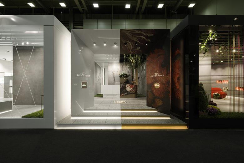 展厅设计对立也能产生美法国瓷砖品牌novoceram展厅设计