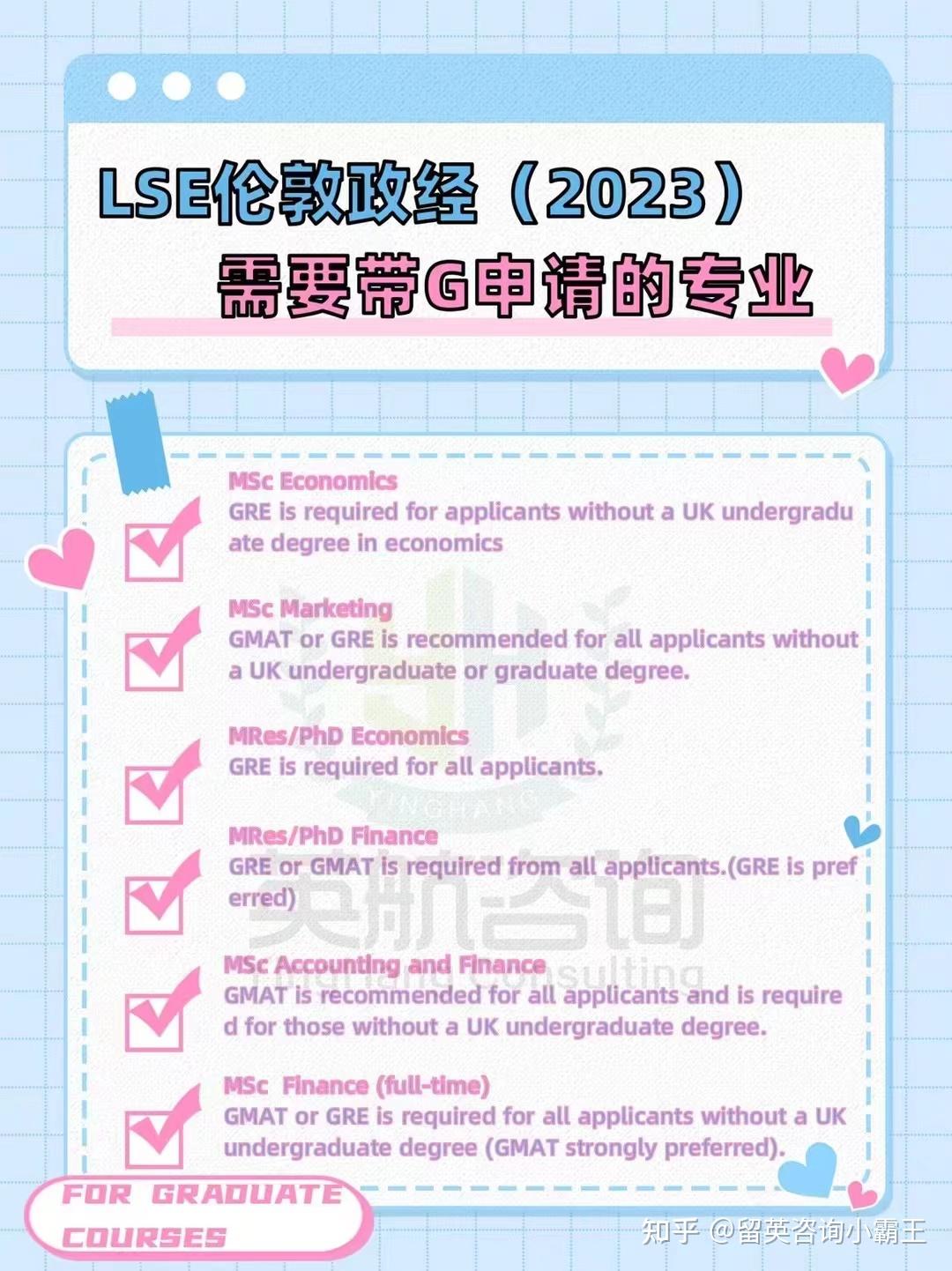 Lse Application LSE - 2023申请季 需要带G申请的专业汇总 - 知乎