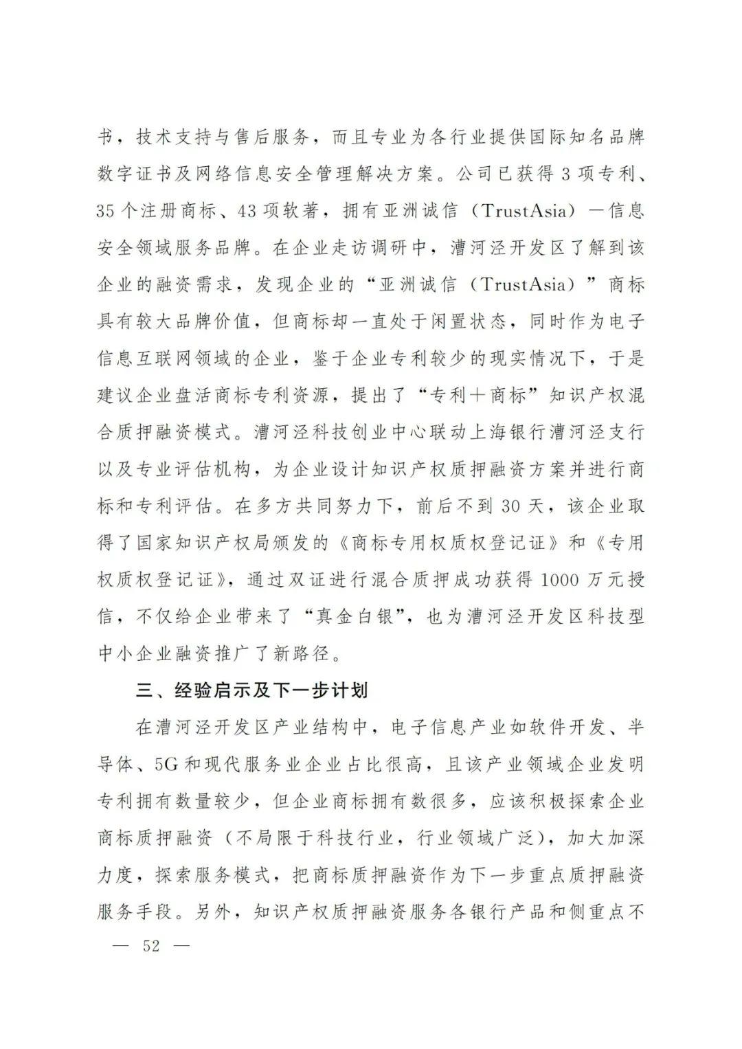 2021年上海知识产权质押融资工作十大典型案例