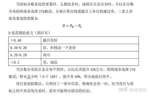 测心 心理测验的项目分析(难度、区分度及其相互关系) - 知乎