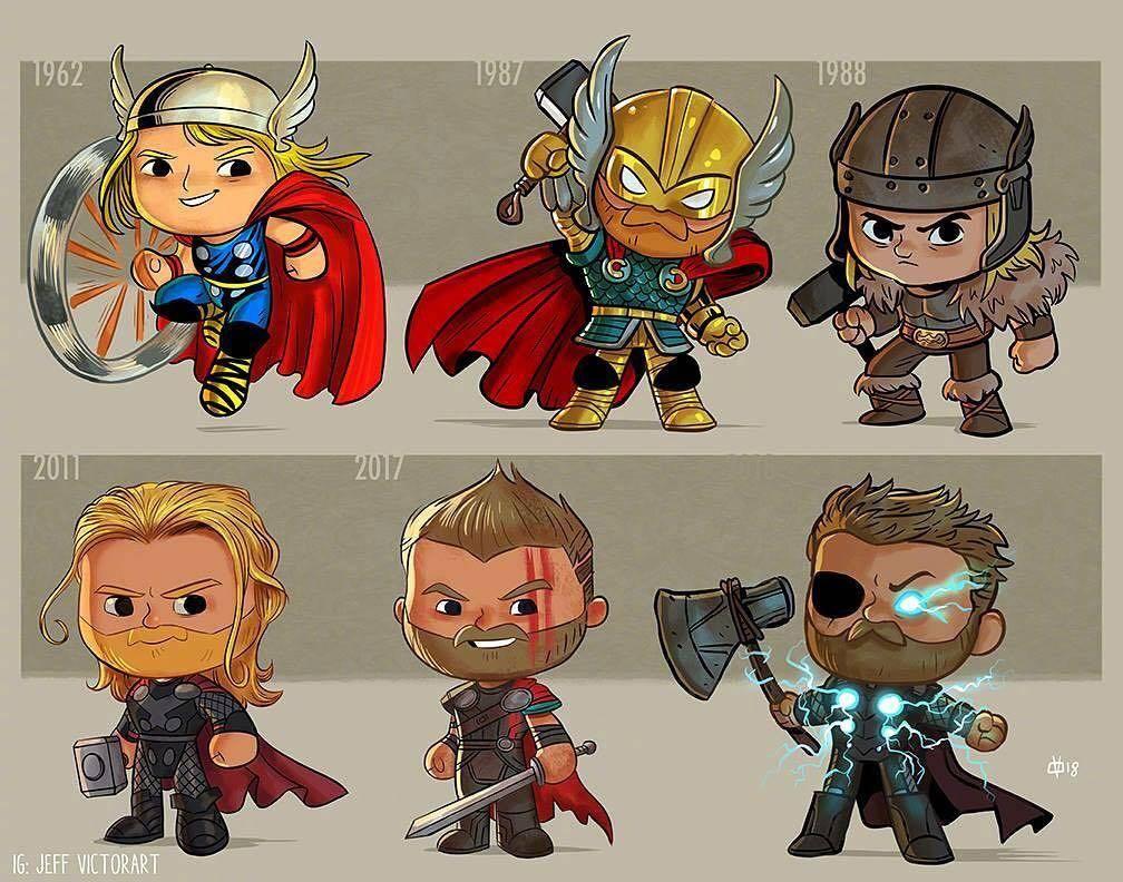 漫威英雄年代变迁史q版